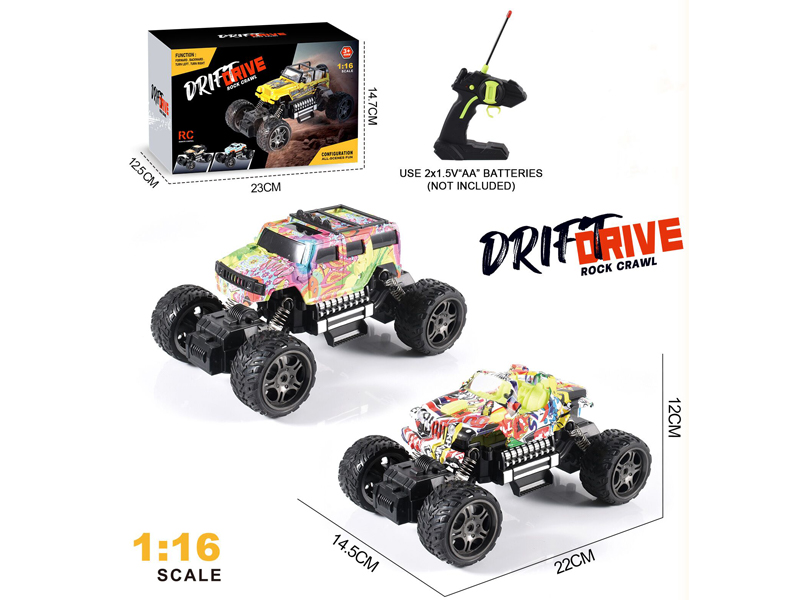 1:16 4CH R/C Hummer Jeep/Dodge Graffiti Climbing Vehicle