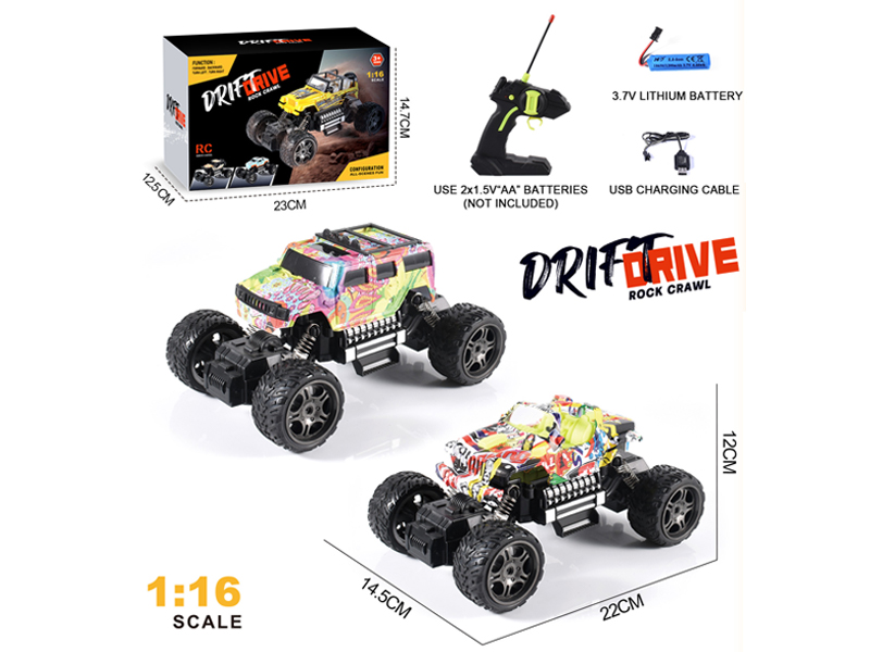 1:16 4CH R/C Hummer Jeep/Dodge Graffiti Climbing Vehicle