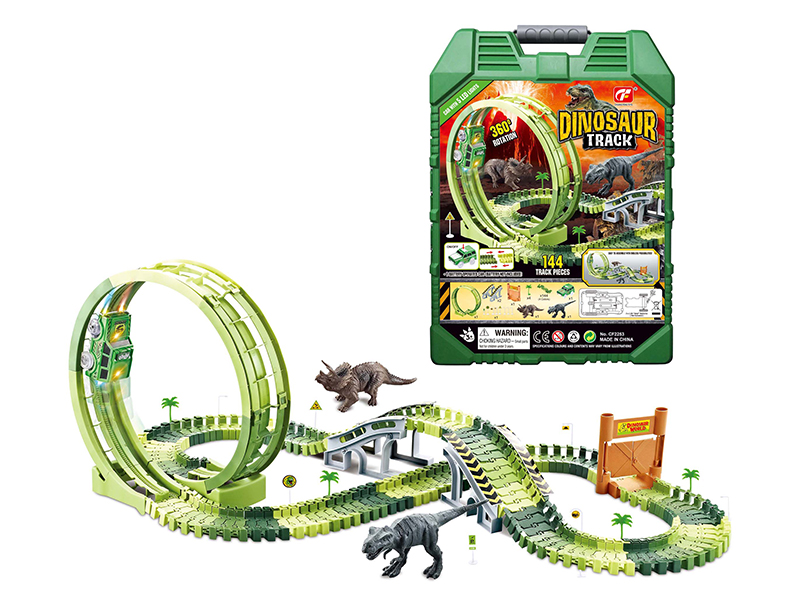Electric Car Dinosaur Track Set