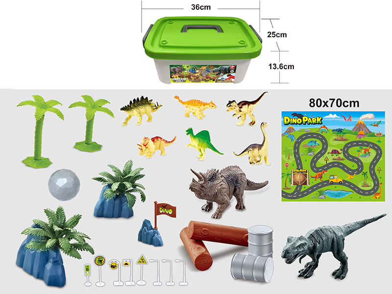 Dinosaur Set With Carpet