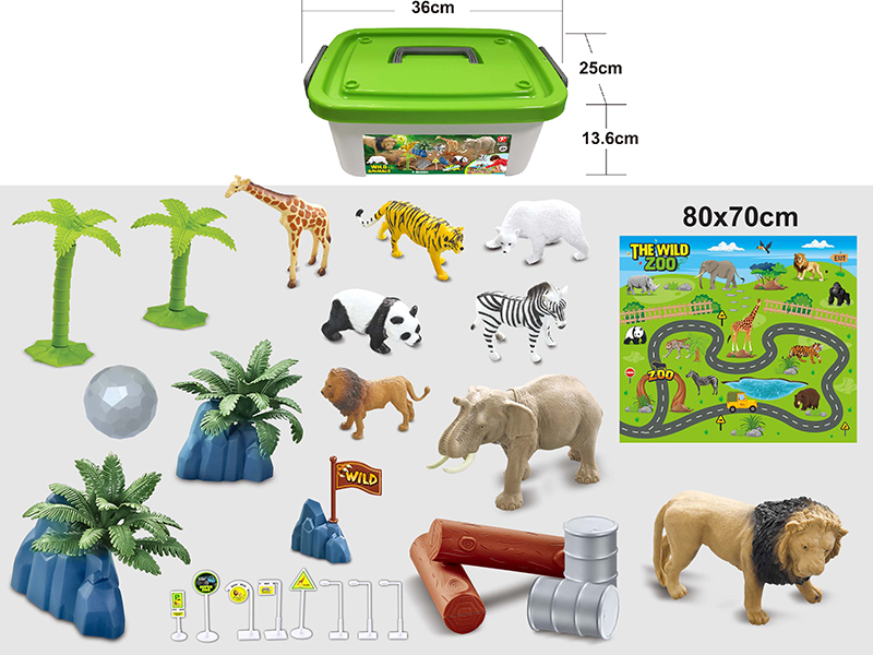 Wild Animals Set With Carpet