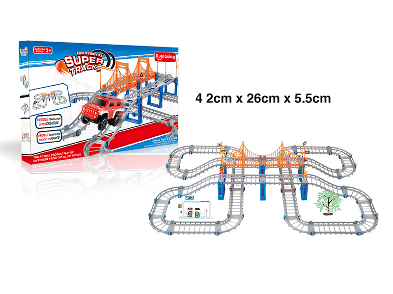Super Track Electric Car Set 108PCS