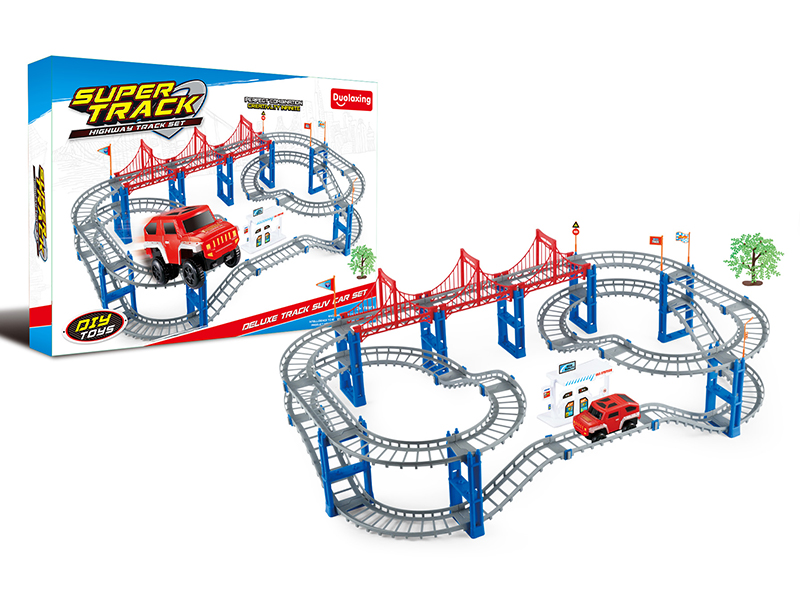 Super Track Electric Car Set 82PCS