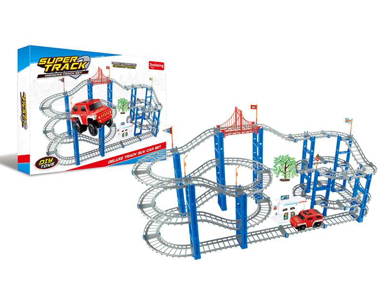 Super Track Electric Car Set 130PCS