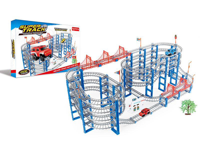 Super Track Electric Car Set 183PCS