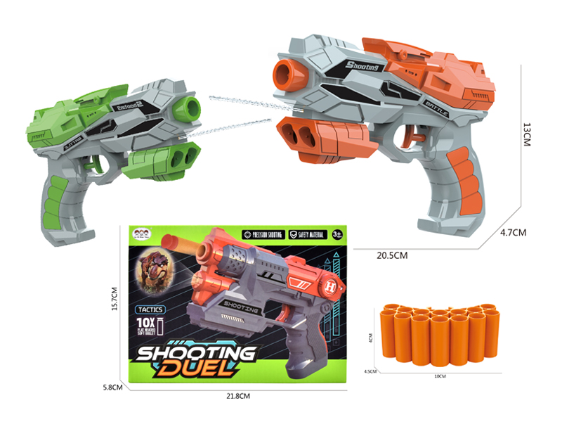 Single Hole Manual Soft Ammunition Gun+Water Gun