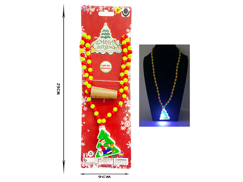 LED Christmas Colorful Sparkling Necklace Beads(Christmas Tree)