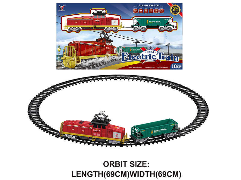 Electric Rail Train With Lights And Train Sounds