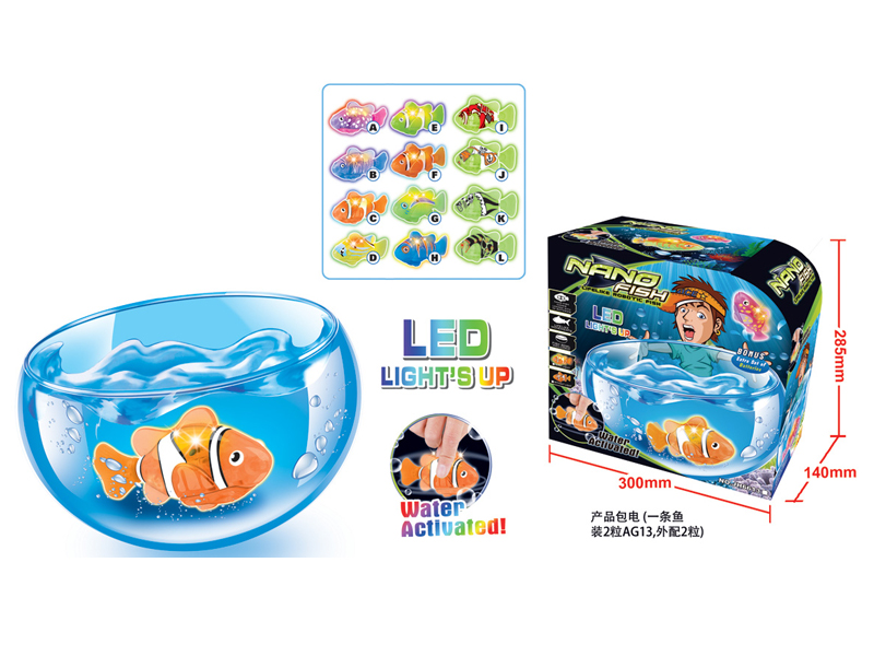 B/O Fish Toy Set With Light