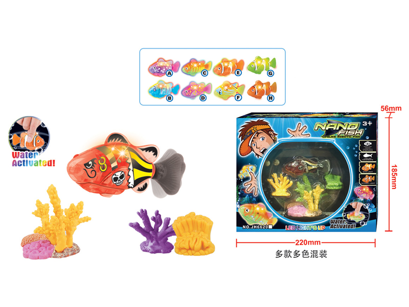B/O Fish Toy Set With Light