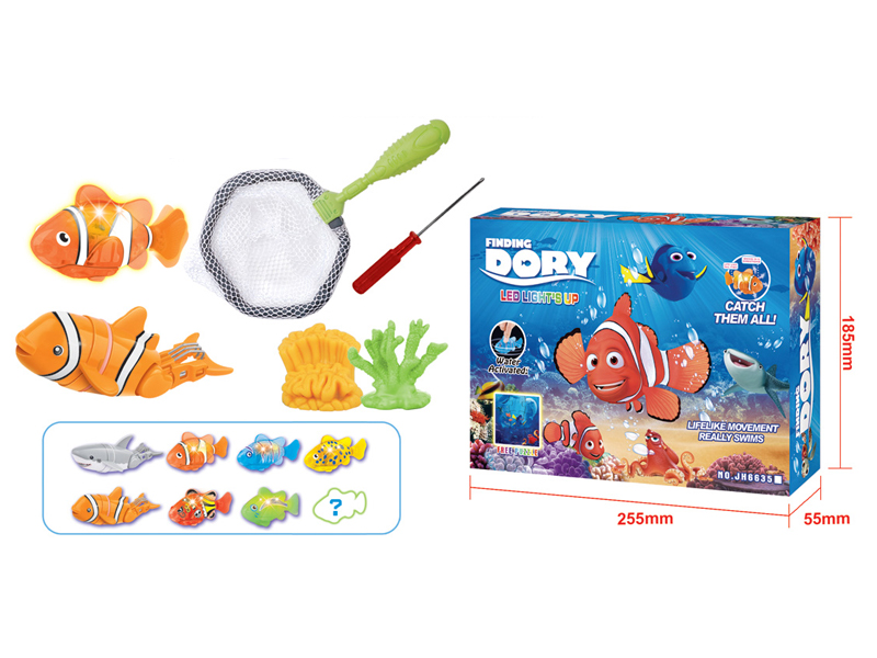 B/O Fish Toy Set With Light