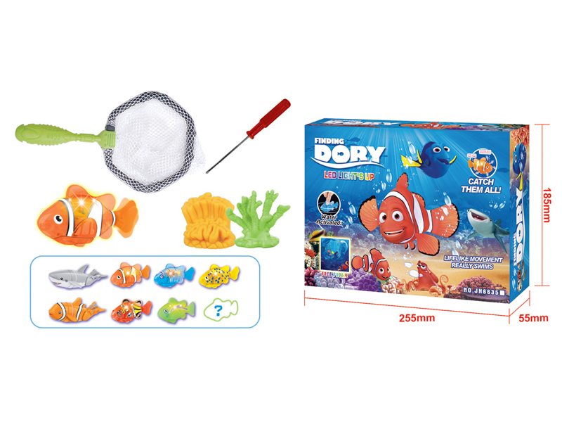 B/O Fish Toy Set With Light