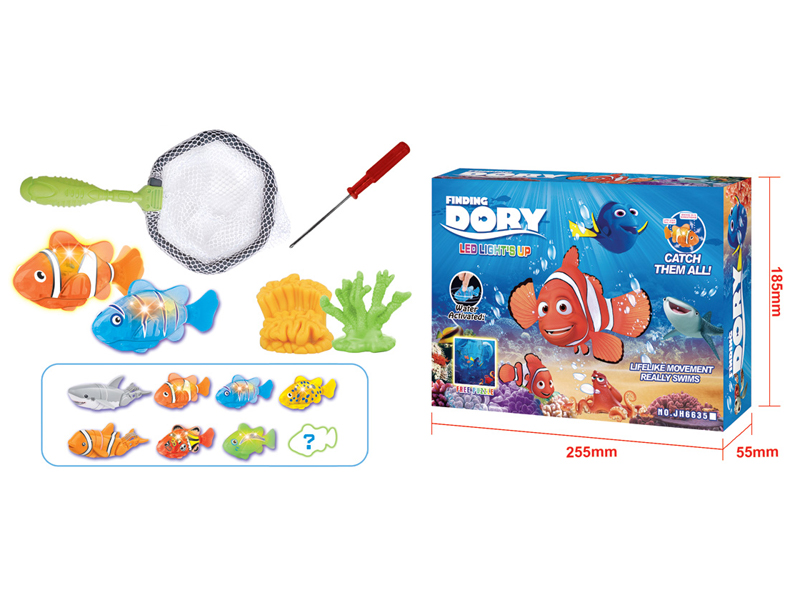 B/O Fish Toy Set With Light