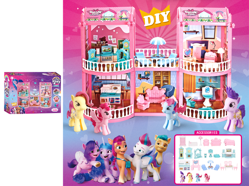 Pony Villa Toy Set(131PCS)