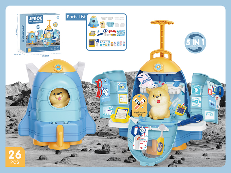 Space Dog Backpack Doctor Set 26pcs
