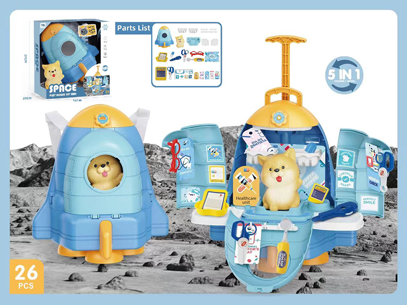 Space Dog Backpack Doctor Set 26pcs