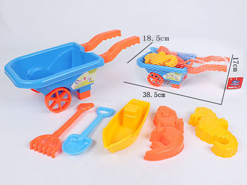 6pcs Beach Toys Cart Set