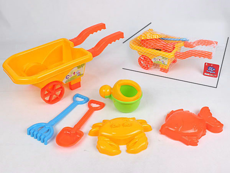 6pcs Beach Toys Cart Set