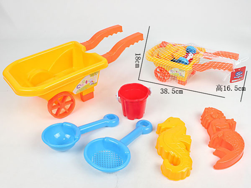 6pcs Beach Toys Cart Set