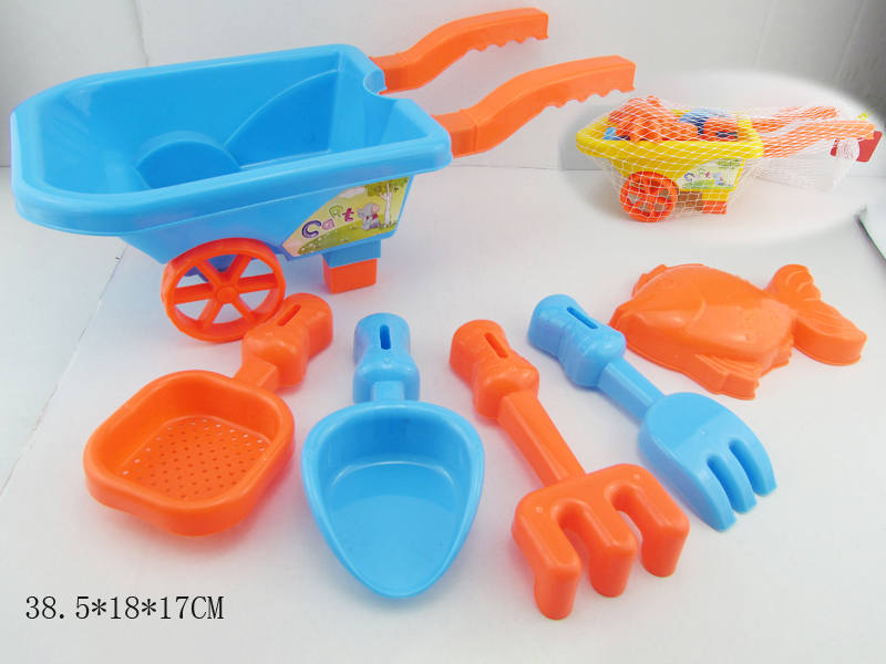 6pcs Beach Toys Cart Set