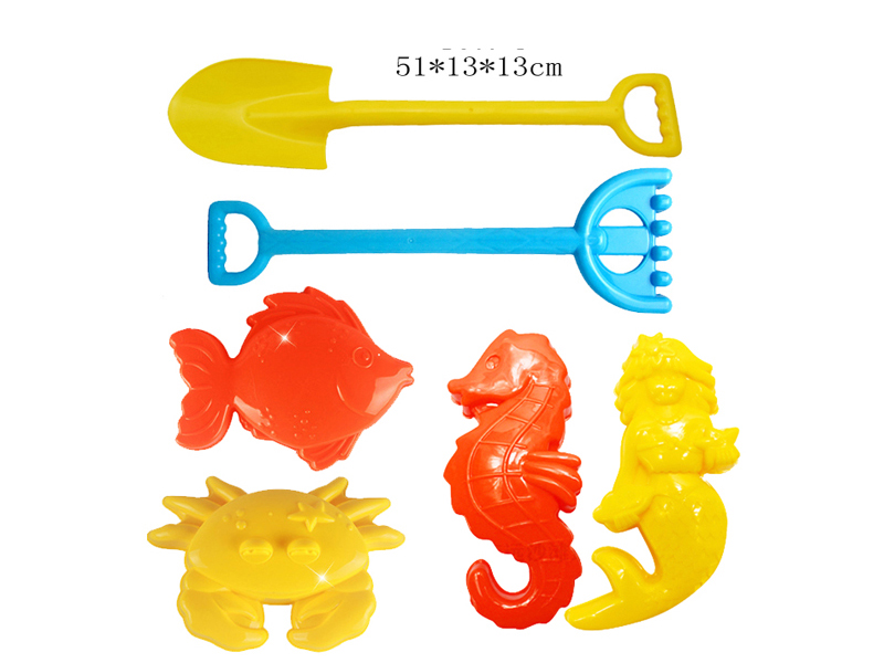 6pcs Sand Shovel Rake Set