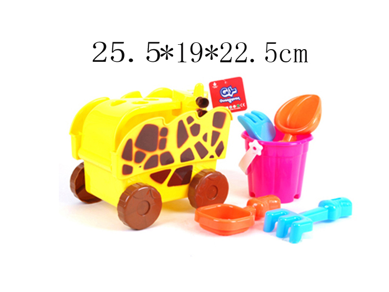 6pcs Beach Toys Giraffe Car Set