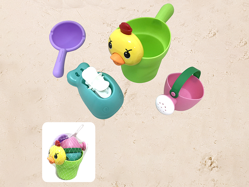 4pcs Soft Plastic Duck Beach Set