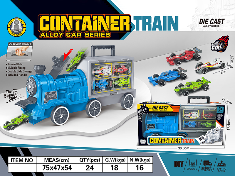 Container Train Alloy Equation Cars Series