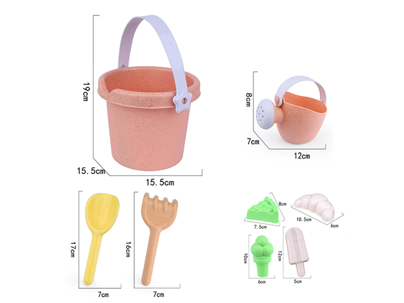 Food Sand Mold Sand Bucket Set 8pcs