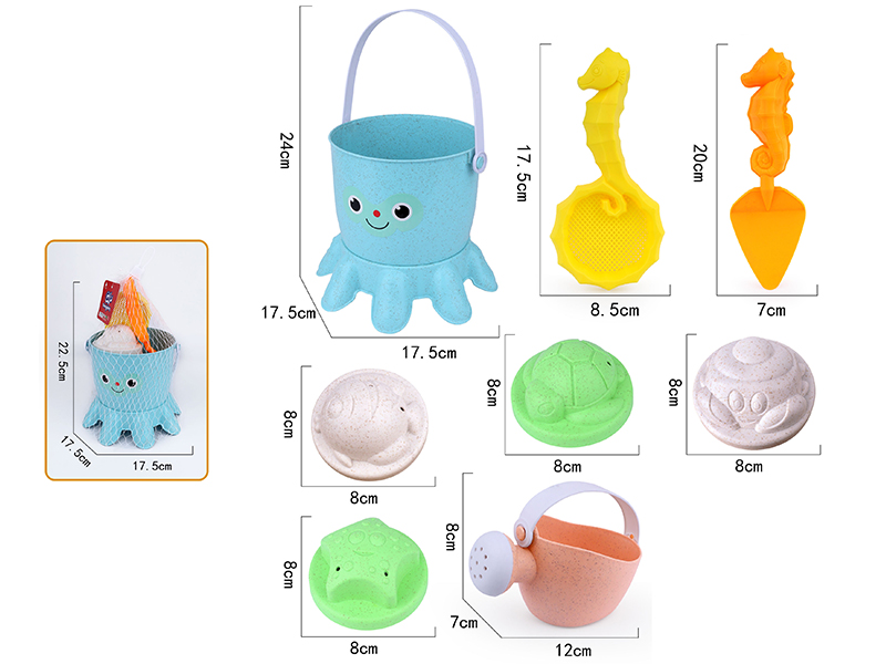 9pcs Octopus Sand Bucket Set