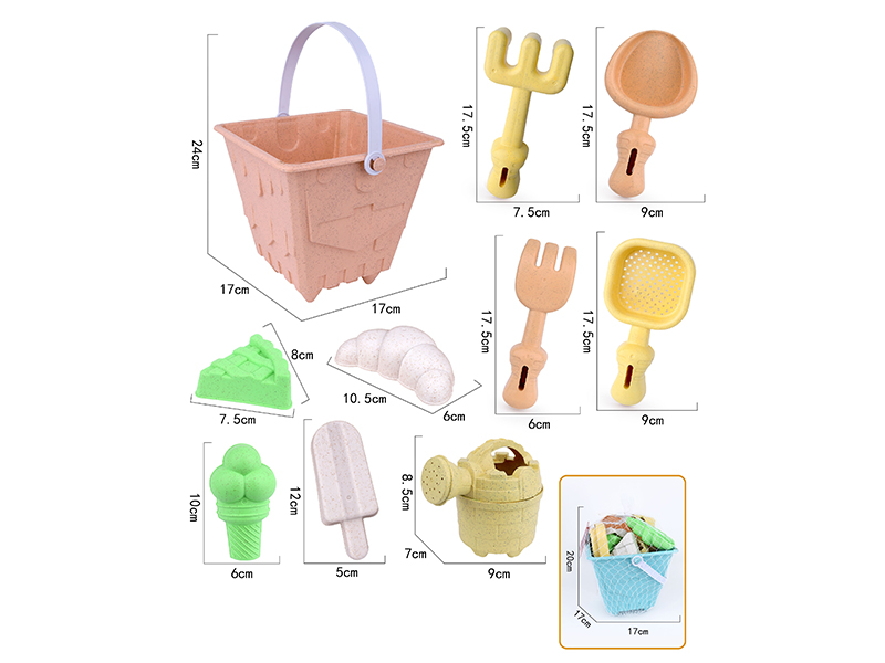 Food Sand Mold Sand Bucket Set 10pcs