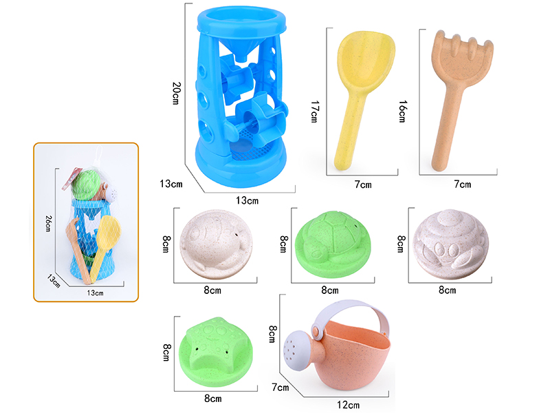 Sea Animal Sand Mold Hourglass Set 8pcs