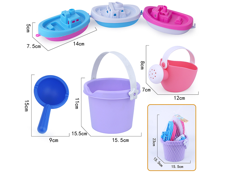 9pcs Soft Plastic Sand Bucket Set