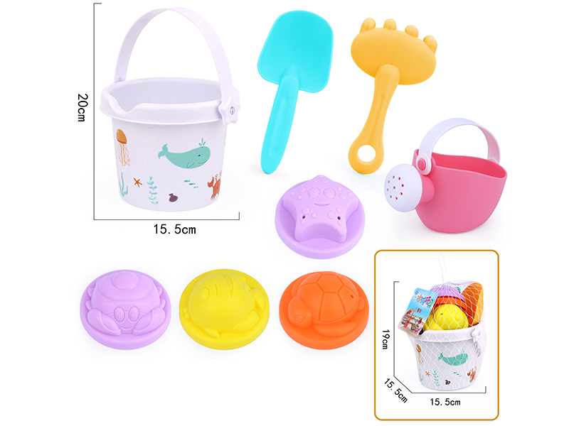 8pcs Soft Plastic Beach Toys