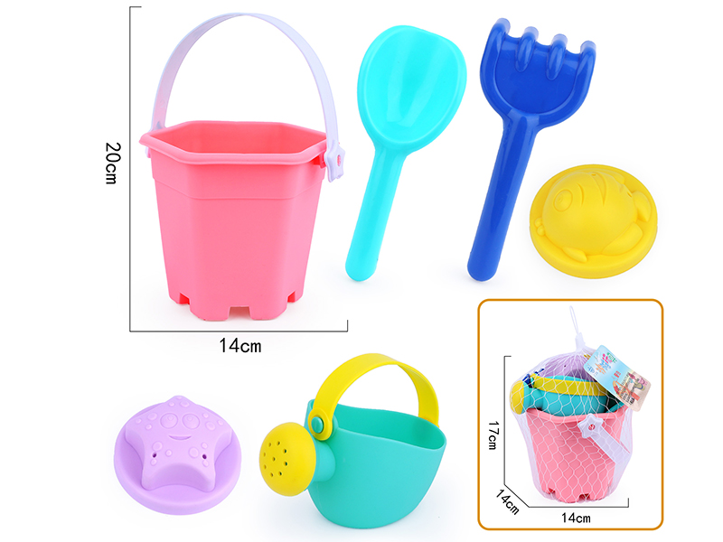 6pcs Soft Plastic Beach Toys