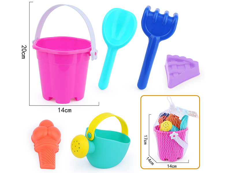 6pcs Soft Plastic Beach Toys