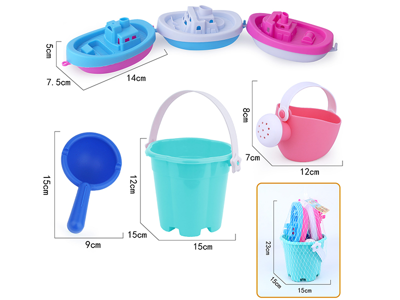 9pcs Soft Plastic Sand Bucket Set