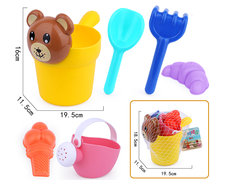 6pcs Soft Plastic Beach Toys