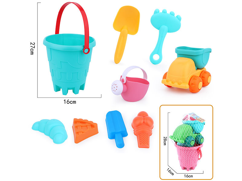 9pcs Soft Plastic Beach Toys