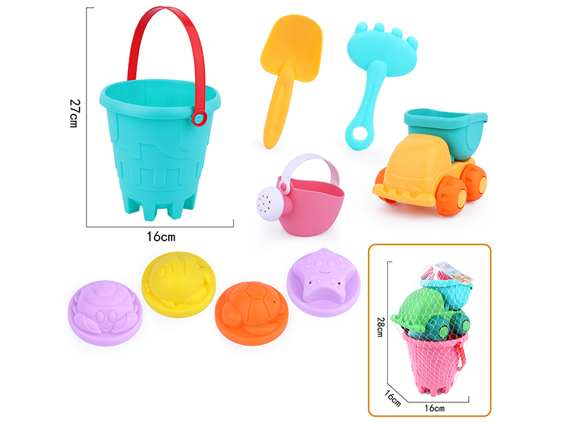 9pcs Soft Plastic Beach Toys