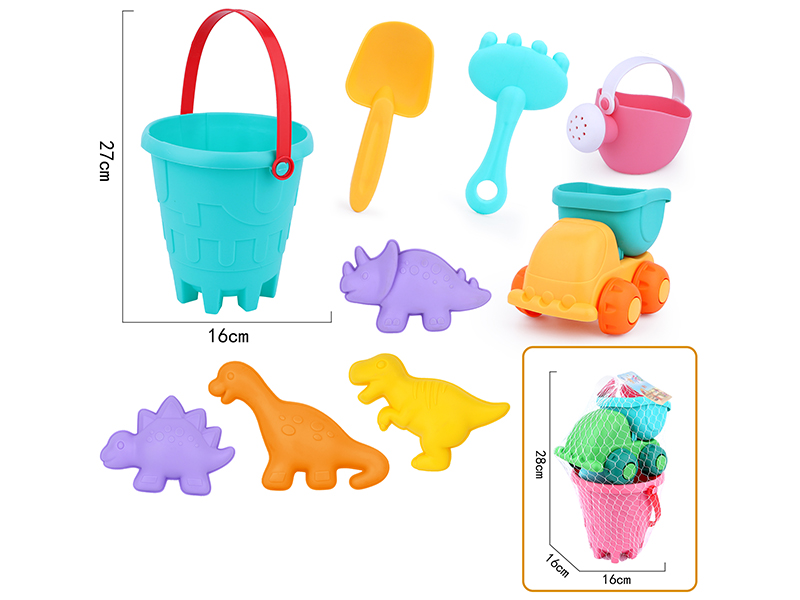 9pcs Soft Plastic Beach Toys