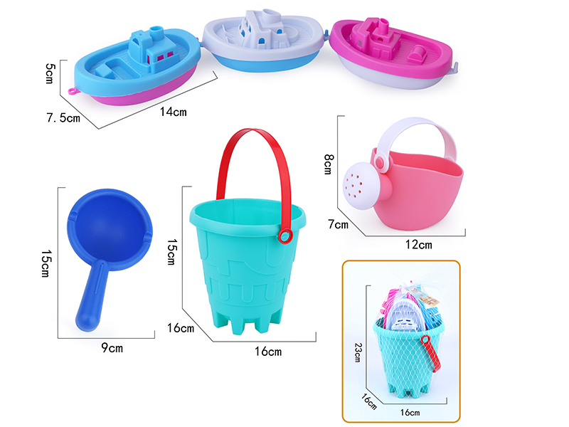 9pcs Soft Plastic Beach Toys Set