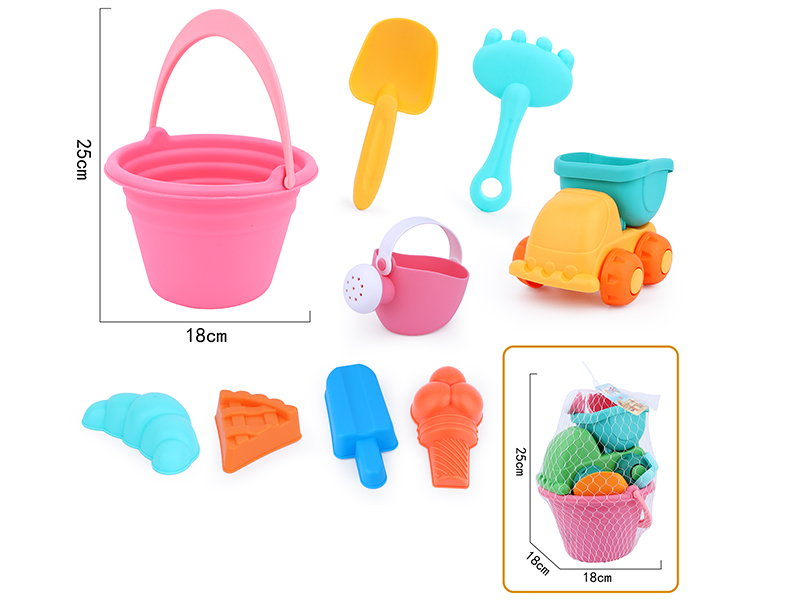 9pcs Soft Plastic Beach Toys