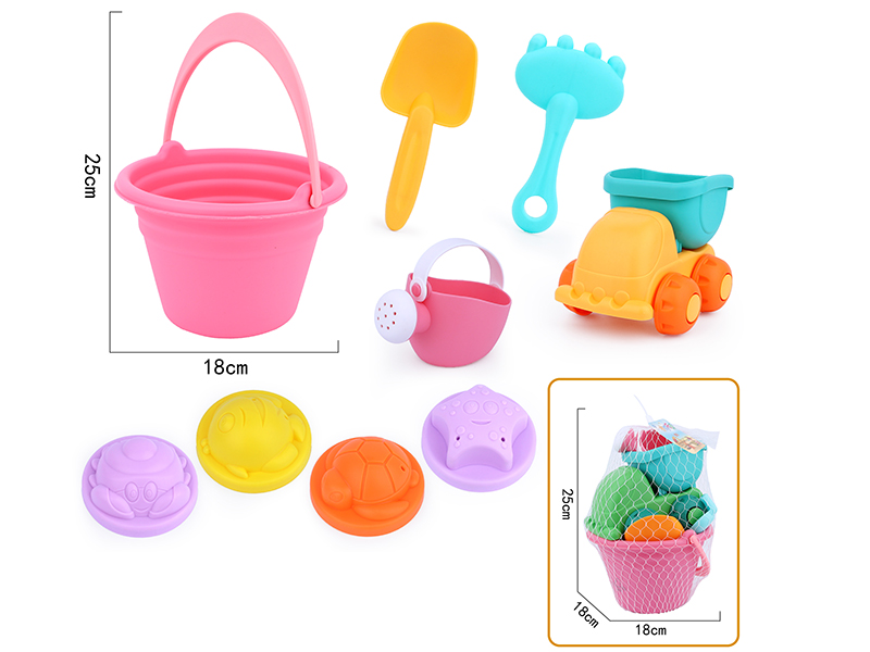 9pcs Soft Plastic Beach Toys