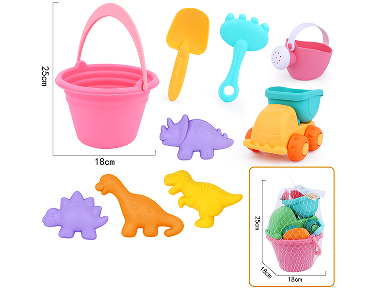 9pcs Soft Plastic Beach Toys