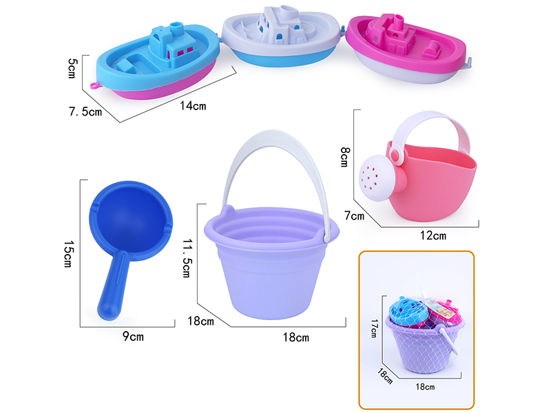 9pcs Soft Plastic Beach Toys Set