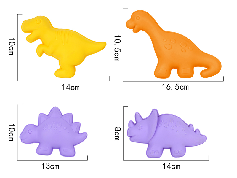 Dinosaur Sand Molds 4pcs