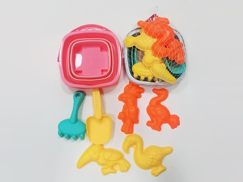 Bird Sand Molds Folding Sand Bucket Set 7pcs