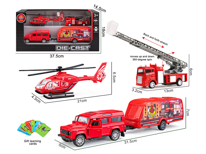 Alloy Fire Truck Trailer