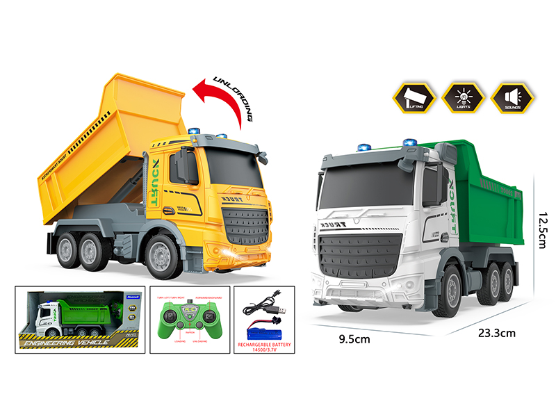 2.4G 6 Channel Remote Control Engineering Dump Truck